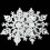 White Snowflake Ornaments Plastic Glitter 12 pcs 7