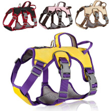 Dog harness, reflective harness, adjustable, comfortably padded everyday harness for walks and dog races