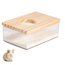 Kleintierkäfig Hamster-Sandbad,Hamster-Sandbad mit Leiter, Für Reinigung, für Chinchillas, Zwerghamster, Mäuse oder kleine Haustiere