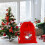 Red Christmas flannel drawstring bags 8x6 inch 4