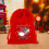 Red Christmas flannel drawstring bags 8x6 inch 6