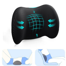 Cuscino per la schiena, cuscino lombare, cuscino ergonomico di supporto lombare in memory foam, supporto per la schiena per sedili auto, cus