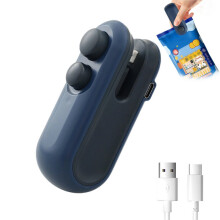 Mini scelleuse sous vide/scelleuse de sacs en aluminium, scelleuse de sacs 2 en 1, appareil de scellage portatif, rechargeable par USB, pour