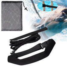Swimming belt, swim trainer, swim belt with 2 x 1.5 meter elastic rubber bands (for pool, counter-current system, for hanging - abdominal be