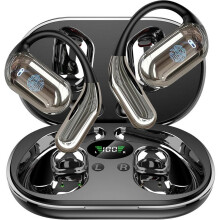 Bluetooth Headphones Translation Headphones Open-Ear Headphones (Clip-on Sport Headphones, Bluetooth 5.4, Open Ear Clip Design, IPX7 Waterpr
