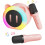 Mini Bluetooth karaokemachine met 2 draadloze microfoons (met stemvervormingseffecten en ledverlichting), draagbare Bluetooth-luidsprekerbox 1