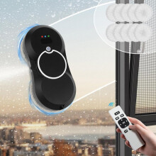 Nettoyeur de vitres électrique pour la maison, télécommande UE, réservoir d'eau de 30 ml et trois modes de parcours intelligents