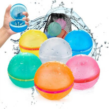 Water Ball Set of 6 Reusable Water Balls, Summer Toy (6-Pack), Water Toy for Beach & Children, Reusable