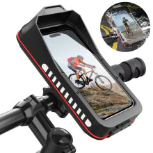 Waterproof phone holder for bicycles and motorcycles, bicycle mount (up to 6.7 inches, quick release, 1-piece, bicycle phone holder, IP67 wa