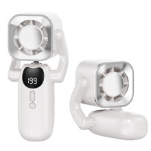 Handventilator Tragbarer Hand-Turbolüfter mit Kühlfunktion, USB-C Klappventilator 4000mAh 5 Stufen LED