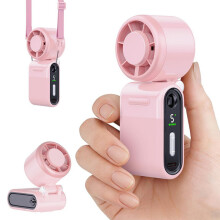 Mini USB-Ventilator Tragbarer Mini-Handventilator,USB-C, leise, mit langer Akkulaufzeit, 5-stufiger Wind, für unterwegs, für Reisen, Büro & Outdoor