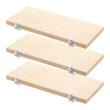 Lot de 3 Perchoirs pour Oiseaux, Plateforme en Bois pour Perroquets, Perchoirs en Bois, Aire de Jeux pour Cage pour Conures, Chinchillas, Perruches