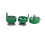 Badge button mould set green 44mm round interchangeable 4