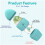 (Red 1) Ice Face Roller Silicone Eye Mask Face Cooling Ice Mold Ice Massage Beauty Tool 1
