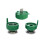 Badge button mould set green 44mm round interchangeable 5