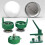 Badge button mould set green 44mm round interchangeable 8