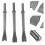 Air Hammer Chisel Set Round Shank 3 pcs High-Strength Steel 5