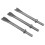 Air Hammer Chisel Set Round Shank 3 pcs High-Strength Steel 7