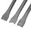 Air Hammer Chisel Set Round Shank 3 pcs High-Strength Steel 8