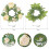 Artificial Green Rose Wreath Candle Holder 12-inch 6