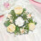 Artificial Green Rose Wreath Candle Holder 12-inch 3