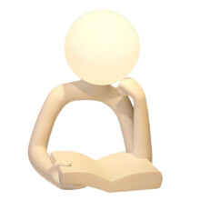 Lampe de Lecture Moderne et Minimaliste à Motif Abstrait, Veilleuse Décorative pour Chambre à Coucher, Bureau et Étude, Design Élégant, Blanc