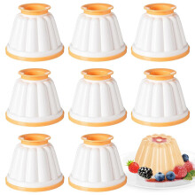 8er-Pack wiederverwendbare italienische Puddingförmchen, sicher, geruchlos, leicht zu lösen, leicht zu reinigen, Dessertformen