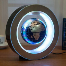 10 cm großer, magnetisch schwebender Globus mit LED-Weltkarte, blaue Wohndekoration, schwebender Schreibtischschmuck