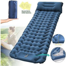 Aufblasbare Camping-Isomatte, 9 cm dick, ultraleicht, selbstaufblasend, mit Kissen, wasserdicht, faltbar