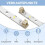 4 Pack LED Refrigerator Light Strips, Compatible Replacement Light Bars for Fridge Interior Lighting, Bright Energy-Savi 4