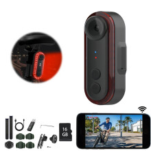 Fahrrad-Rückkamera mit Rücklicht, 1080p HD, 150-Weitwinkel, App-Steuerung, IPX6 wasserdicht, 3500 mAh Akku, USB-C-Anschluss, Halterung