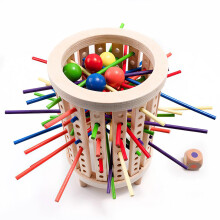 Stapel- und Sortierspiel aus Holz, Brettspiel mit Stäben, Montessori-Lernspielzeug, Tischspiel für Kinder ab
