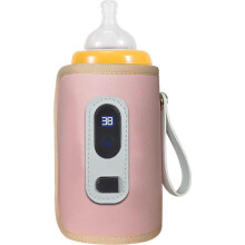 Flaschenwärmer, 5-stufig einstellbar, USB-C-aufladbar, hält Babymilch warm, tragbarer Flaschenwärmer