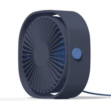 USB-Mini-Tischventilator, tragbarer Tischventilator, leiser, 3-stufig verstellbarer Ventilator, blau