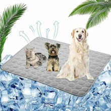 Kühlmatte für Hunde und Katzen, Sommer-Kühlkissen für Haustiere, atmungsaktive Kühlmatte für alle Größen, 70 x 55 cm