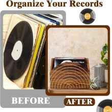 Vinyl Record Storage Record Holder Vinyl Record Album Holder Wood Record Stand Display for Records Collector Artistic