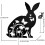 Christmas rabbit ornament iron art gold 1 piece 2