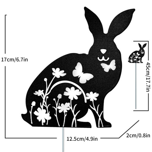 Christmas rabbit ornament iron art gold 1 piece 1