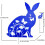 Christmas rabbit ornament iron art gold 1 piece 3