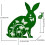 Christmas rabbit ornament iron art gold 1 piece 4