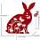 Christmas rabbit ornament iron art gold 1 piece 5