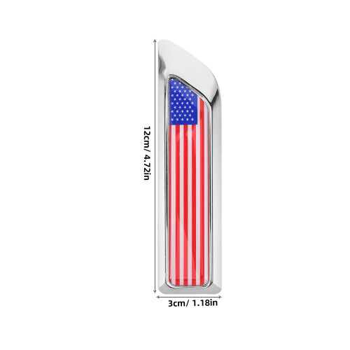 2St Metaal Auto Emblemen Amerikaanse Zelfklevend 3D Stickers 1