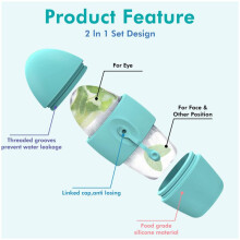 (Yellow 1) Ice Face Roller Silicone Eye Mask Face Cooling Ice Mold Ice Massage Beauty Tool