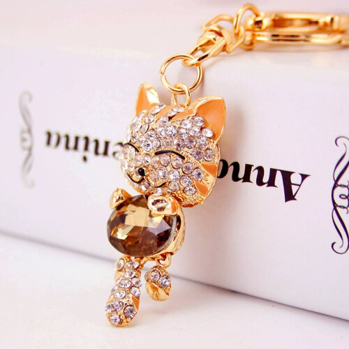 Μπρελόκ με κρυστάλλινο στρας Bling Crystal Rhinestone με χαριτωμένο μπρελόκ ζώων για 2