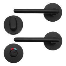 1Set Openbaar Toilet Slot Met Indicator En Stevige Zwarte Constructie