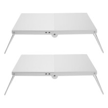 2St Stabiele Mini Campingtafel Van Aluminium Voor En