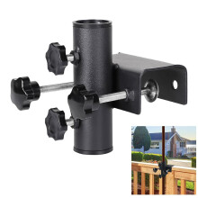 Universele parasolhouder met klem voor balkonrelingen, parasolbeugel voor balustrades, geschikt voor paaldiameters van 23-38 mm, maximale kl