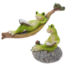2St Resin Kikker Decoratie Miniatuur Tafeldecoratie Groen