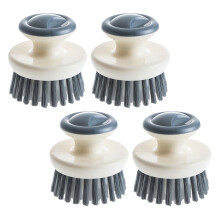 4St Plastic Schrobborstel Grijs Voor Keuken En Pannen Schoonmaken