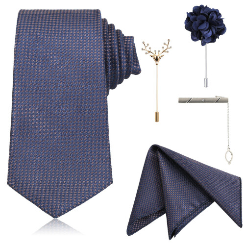 5St Stijlvolle Stropdas Set Met Dasspeld En Broche